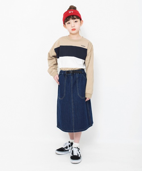 NAUTICA(ノーティカ)の「【NAUTICA/ノーティカ】配色切替長袖Tシャツ(Tシャツ/カットソー・キッズ・ベージュ/ネイビー・130/120/140/150)」の5枚目の写真
