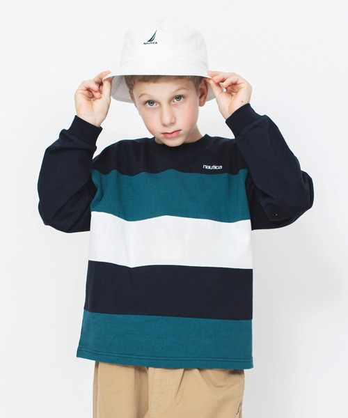 NAUTICA(ノーティカ)の「【NAUTICA/ノーティカ】配色切替長袖Tシャツ(Tシャツ/カットソー・キッズ・ベージュ/ネイビー・130/120/140/150)」の20枚目の写真