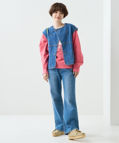 FREAK'S STORE(フリークスストア)の「ビッグデニムベスト(ダウンベスト・レディース・ネイビー・フリ-)」の8枚目の写真