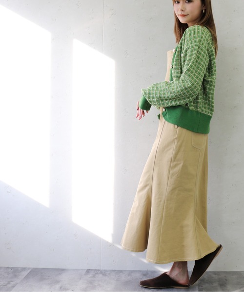 Per sist ence(パーシエンス)の「Per sist ence/パーシエンス ツイル&デニムマーメイドジャンパースカート(ジャンパースカート・レディース・アイボリー/ダークインディゴブルー/ベージュ/インディゴブルー/カーキ/グレー・FREE)」の20枚目の写真