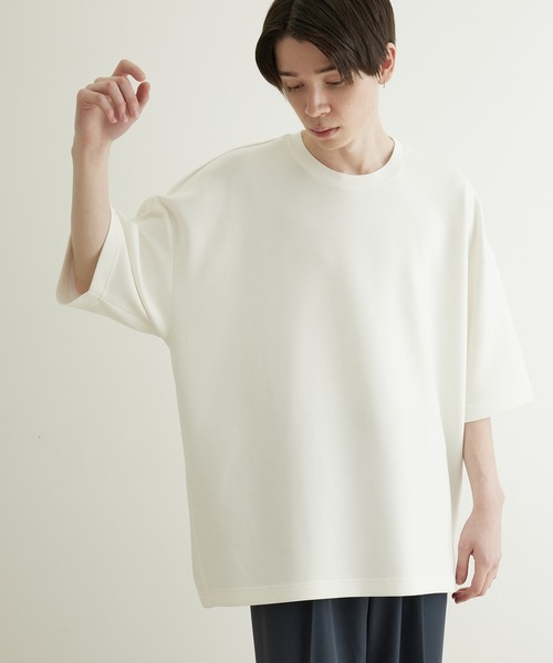 JUNRED(ジュンレッド)の「エアシルケットバックダーツルーズプルオーバー(Tシャツ/カットソー・メンズ・ホワイト/チャコールグレー/ブルー/ミント・S/M/L)」の8枚目の写真