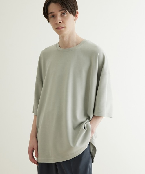 JUNRED(ジュンレッド)の「エアシルケットバックダーツルーズプルオーバー(Tシャツ/カットソー・メンズ・ホワイト/チャコールグレー/ブルー/ミント・S/M/L)」の9枚目の写真