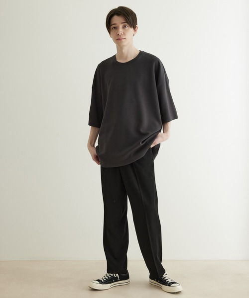 JUNRED(ジュンレッド)の「エアシルケットバックダーツルーズプルオーバー(Tシャツ/カットソー・メンズ・ホワイト/チャコールグレー/ブルー/ミント・S/M/L)」の13枚目の写真