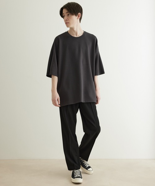 JUNRED(ジュンレッド)の「エアシルケットバックダーツルーズプルオーバー(Tシャツ/カットソー・メンズ・ホワイト/チャコールグレー/ブルー/ミント・S/M/L)」の14枚目の写真