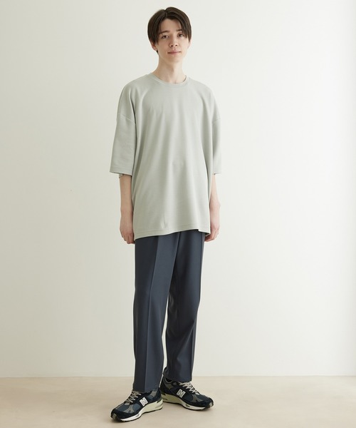 JUNRED(ジュンレッド)の「エアシルケットバックダーツルーズプルオーバー(Tシャツ/カットソー・メンズ・ホワイト/チャコールグレー/ブルー/ミント・S/M/L)」の17枚目の写真