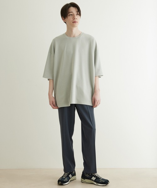 JUNRED(ジュンレッド)の「エアシルケットバックダーツルーズプルオーバー(Tシャツ/カットソー・メンズ・ホワイト/チャコールグレー/ブルー/ミント・S/M/L)」の18枚目の写真