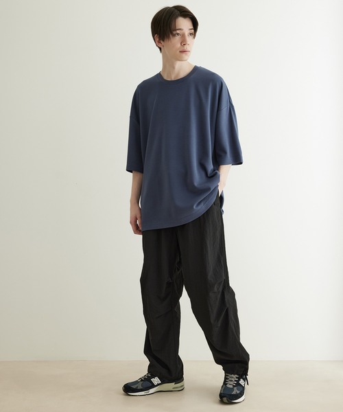 JUNRED(ジュンレッド)の「エアシルケットバックダーツルーズプルオーバー(Tシャツ/カットソー・メンズ・ホワイト/チャコールグレー/ブルー/ミント・S/M/L)」の20枚目の写真