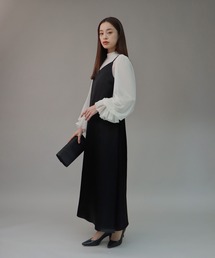 配色シースルードッキングキャミワンピースドレス結婚式 成人式 二次会 同窓会 セレモニー パーティードレス オケージョンドレス お呼ばれ 20代 30代