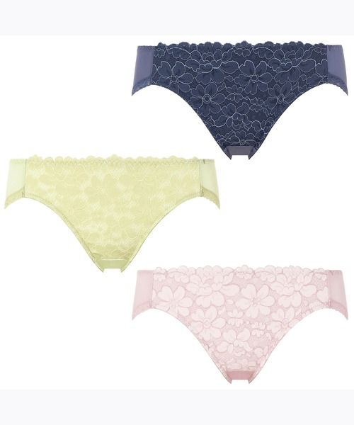 AMOSTYLE BY TRIUMPH（アモスタイルバイトリンプ）の「レギュラーショーツ ヒーリングデイジー AMST1376 Hikini JX（ショーツ・レディース・ブルー/グリーン/パープル・M/L）」の7枚目の写真