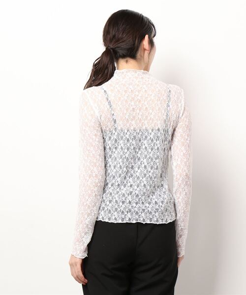 Q（キュー）の「レースカットソー（Tシャツ/カットソー・レディース・ブラック/アイボリー・MEDIUM）」の4枚目の写真