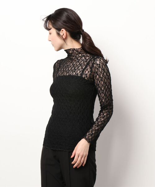 Q（キュー）の「レースカットソー（Tシャツ/カットソー・レディース・ブラック/アイボリー・MEDIUM）」の6枚目の写真