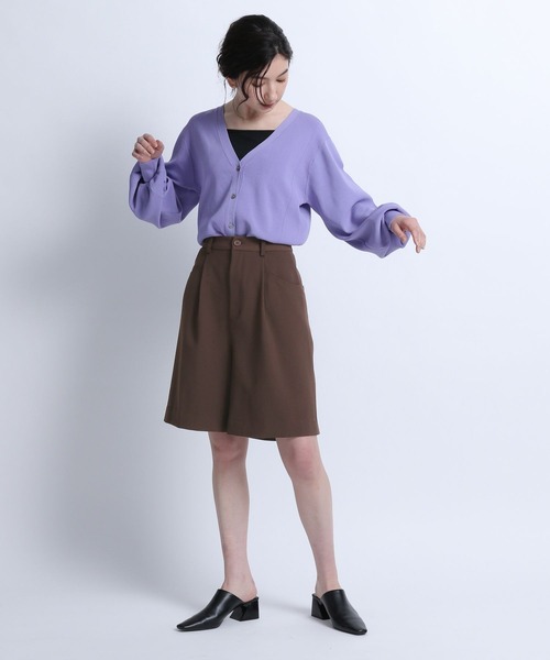 eL(エル)の「【eL】Assort One tuck Half Pants/278005(その他パンツ・レディース・チャコールグレー/ブラック/ブラウン・FREE)」の22枚目の写真