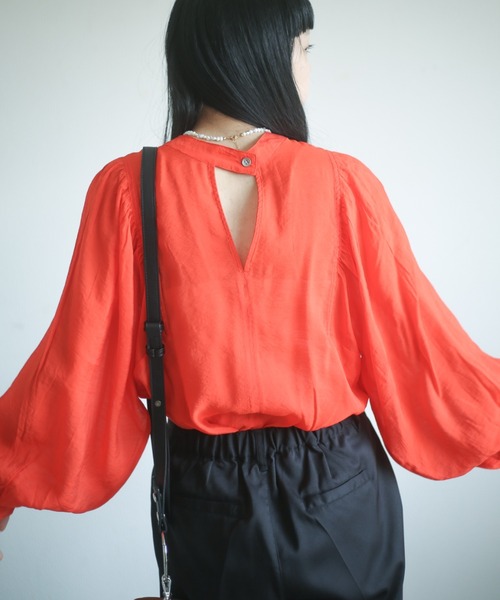 spoon store(スプーンストア)の「袖ボリュームシアーシャツ(シャツ/ブラウス・レディース・オレンジ/アイボリー・フリー)」の10枚目の写真