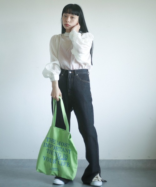 spoon store(スプーンストア)の「袖ボリュームシアーシャツ(シャツ/ブラウス・レディース・オレンジ/アイボリー・フリー)」の16枚目の写真