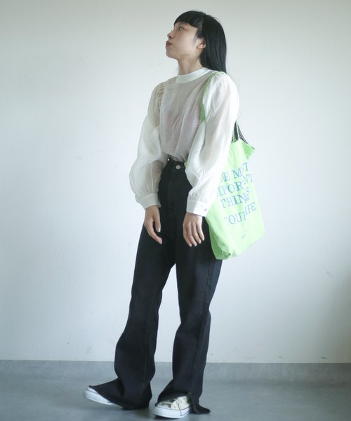 spoon store(スプーンストア)の「袖ボリュームシアーシャツ(シャツ/ブラウス・レディース・オレンジ/アイボリー・フリー)」の17枚目の写真