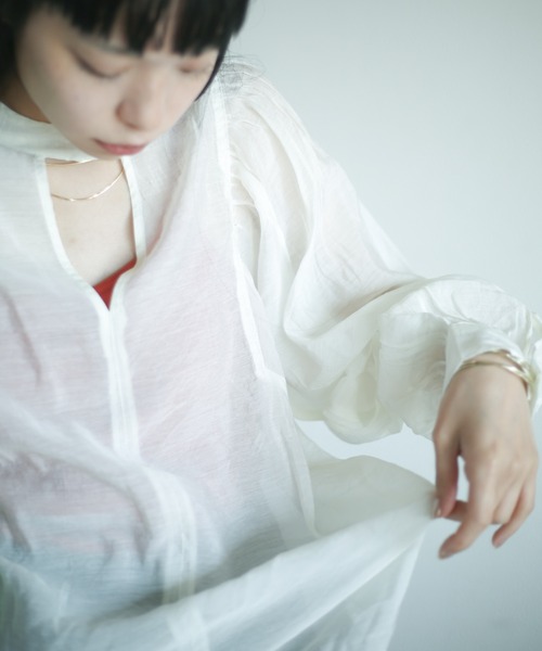 spoon store(スプーンストア)の「袖ボリュームシアーシャツ(シャツ/ブラウス・レディース・オレンジ/アイボリー・フリー)」の20枚目の写真