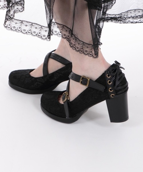axes femme（アクシーズファム）の「クロスベルトレースパンプス（パンプス・レディース・ブラック/キナリ/ネイビー・MEDIUM/LARGE）」の3枚目の写真