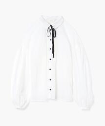 To b. by agnes b. | WK93 CHEMISE ビッグスリーブリボンブラウス(シャツ/ブラウス)