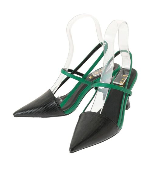 EVRIS（エヴリス）の「バイカラーポインテッドヒール（サンダル・レディース・ホワイト/ブラック・SMALL/MEDIUM/LARGE）」の19枚目の写真