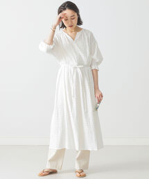 BEAMS LIGHTS（ビームスライツ）の「BEAMS LIGHTS / ペチコート 付き ギャザー ワンピース（ワンピース）」