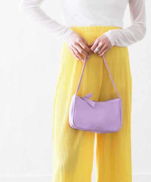 Kotoe（コトエ）の「レディース バッグ ワンハンドル ソフトレザー カラーバッグ（ハンドバッグ・レディース・パープル/ブルー/ホワイト/ブラック/イエロー・FREE）」の4枚目の写真