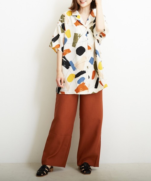 PAPAVER（パパヴェル）の「【PAPAVER】麻調ポリハトメPT（その他パンツ・レディース・ブラック/ベージュ/グリーン/イエロー/オレンジ・MEDIUM）」の19枚目の写真