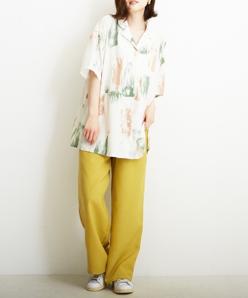 PAPAVER（パパヴェル）の「【PAPAVER】麻調ポリハトメPT（その他パンツ・レディース・ブラック/ベージュ/グリーン/イエロー/オレンジ・MEDIUM）」の10枚目の写真