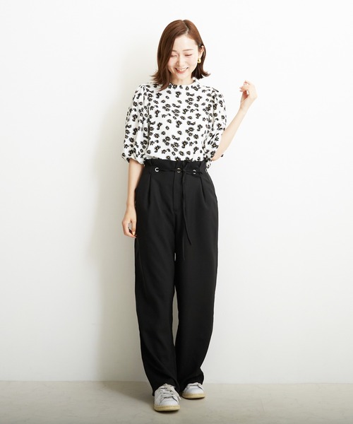 PAPAVER（パパヴェル）の「【PAPAVER】麻調ポリハトメPT（その他パンツ・レディース・ブラック/ベージュ/グリーン/イエロー/オレンジ・MEDIUM）」の8枚目の写真