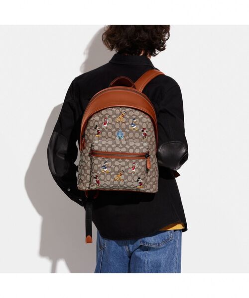 DISNEY x COACH】チャーター バックパック シグネチャー ウィズ