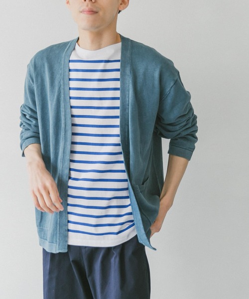 URBAN RESEARCH DOORS（アーバンリサーチドアーズ）の「綿麻サルファーダイ カーディガン（カーディガン/ボレロ・メンズ・チャコールグレー/ブラウン/グレー/ブルー・MEDIUM/LARGE）」の5枚目の写真
