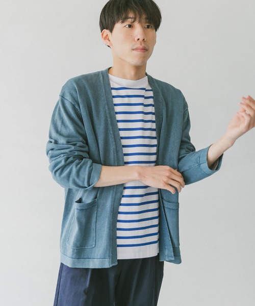 URBAN RESEARCH DOORS（アーバンリサーチドアーズ）の「綿麻サルファーダイ カーディガン（カーディガン/ボレロ・メンズ・チャコールグレー/ブラウン/グレー/ブルー・MEDIUM/LARGE）」の6枚目の写真