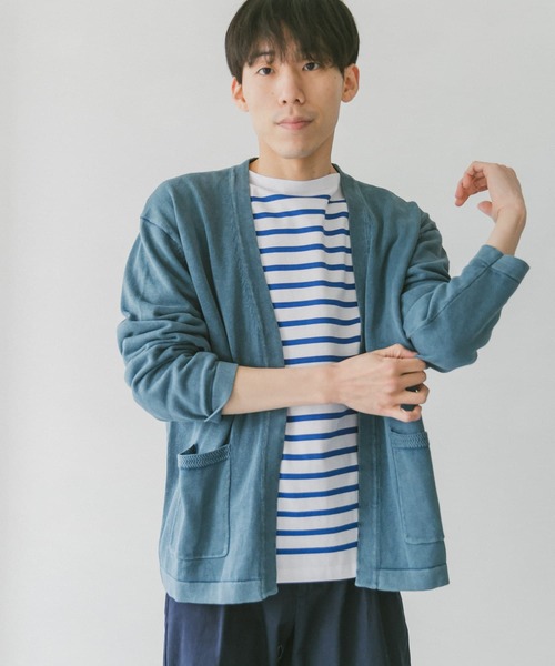 URBAN RESEARCH DOORS（アーバンリサーチドアーズ）の「綿麻サルファーダイ カーディガン（カーディガン/ボレロ・メンズ・チャコールグレー/ブラウン/グレー/ブルー・MEDIUM/LARGE）」の7枚目の写真
