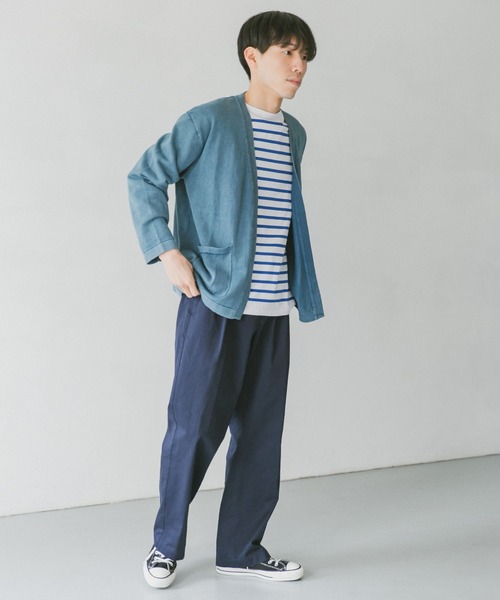 URBAN RESEARCH DOORS（アーバンリサーチドアーズ）の「綿麻サルファーダイ カーディガン（カーディガン/ボレロ・メンズ・チャコールグレー/ブラウン/グレー/ブルー・MEDIUM/LARGE）」の11枚目の写真