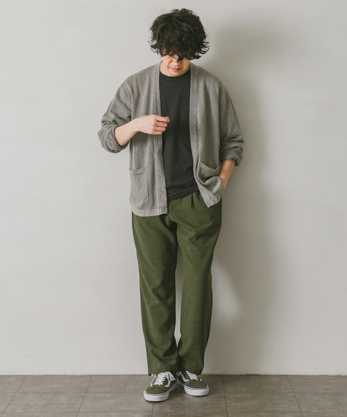 URBAN RESEARCH DOORS（アーバンリサーチドアーズ）の「綿麻サルファーダイ カーディガン（カーディガン/ボレロ・メンズ・チャコールグレー/ブラウン/グレー/ブルー・MEDIUM/LARGE）」の17枚目の写真