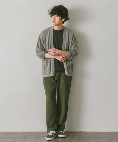 URBAN RESEARCH DOORS（アーバンリサーチドアーズ）の「綿麻サルファーダイ カーディガン（カーディガン/ボレロ・メンズ・チャコールグレー/ブラウン/グレー/ブルー・MEDIUM/LARGE）」の19枚目の写真