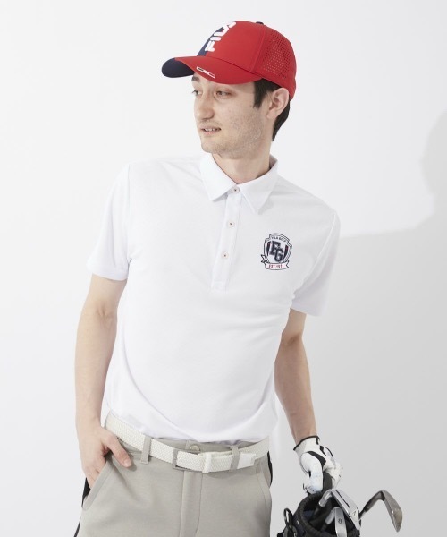 FILA GOLF(フィラゴルフ )の「【FILA GOLF:フィラゴルフ】半袖シャツ おしゃれなギフトに最適!(シャツ/ブラウス・メンズ・ホワイト/ブラック/ネイビー/ブルー・MEDIUM/LARGE/X-LARGE)」の2枚目の写真