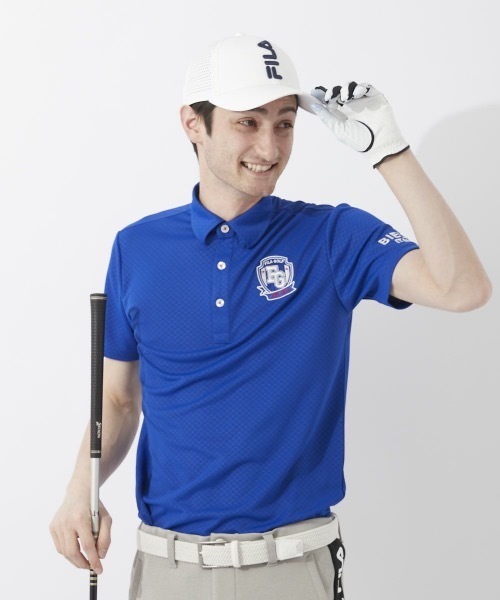 FILA GOLF(フィラゴルフ )の「【FILA GOLF:フィラゴルフ】半袖シャツ おしゃれなギフトに最適!(シャツ/ブラウス・メンズ・ホワイト/ブラック/ネイビー/ブルー・MEDIUM/LARGE/X-LARGE)」の1枚目の写真