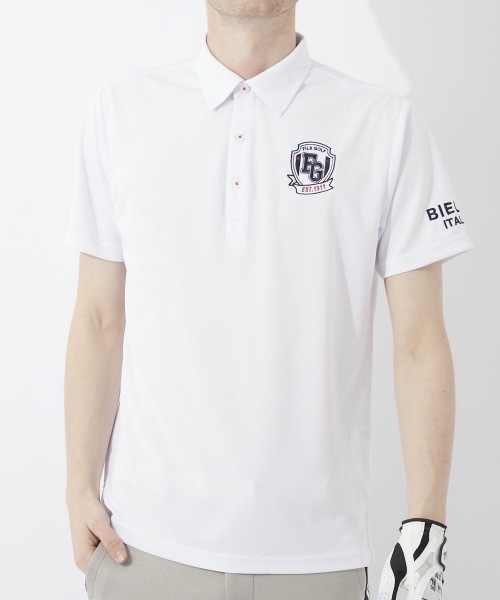 FILA GOLF(フィラゴルフ )の「【FILA GOLF:フィラゴルフ】半袖シャツ おしゃれなギフトに最適!(シャツ/ブラウス・メンズ・ホワイト/ブラック/ネイビー/ブルー・MEDIUM/LARGE/X-LARGE)」の7枚目の写真