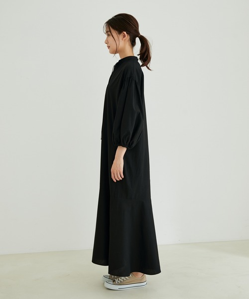 SALON adam et rope'（サロン アダム エ ロペ）の「【洗える】ボリュームスリーブマーメイドワンピース（ワンピース・レディース・カーキ/ブラウン/ブラック・FREE）」の15枚目の写真