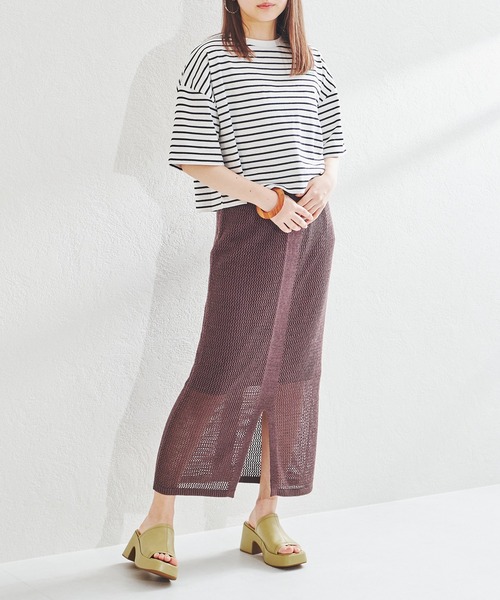 acro（アクロ）の「刺繍入りカラートップス/AC1388（Tシャツ/カットソー・レディース・ライトブルー/ブラック/ベージュ/ネイビー/ブラック×ホワイト・ﾌﾘ-）」の9枚目の写真