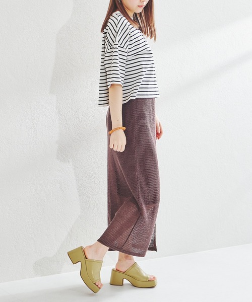 acro（アクロ）の「刺繍入りカラートップス/AC1388（Tシャツ/カットソー・レディース・ライトブルー/ブラック/ベージュ/ネイビー/ブラック×ホワイト・ﾌﾘ-）」の22枚目の写真