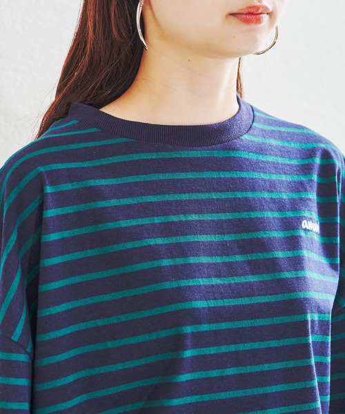 acro（アクロ）の「刺繍入りカラートップス/AC1388（Tシャツ/カットソー・レディース・ライトブルー/ブラック/ベージュ/ネイビー/ブラック×ホワイト・ﾌﾘ-）」の21枚目の写真