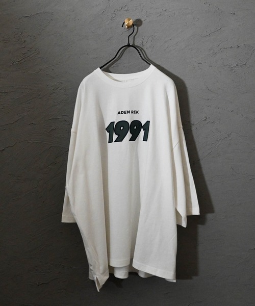 Ritzy（リッツィー）の「10/天竺「1991」BIG TシャツSS（Tシャツ/カットソー・メンズ・ホワイト/レッド/グリーン/チャコール・LARGE/MEDIUM）」の2枚目の写真