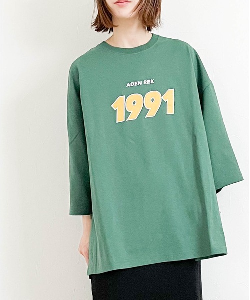 Ritzy（リッツィー）の「10/天竺「1991」BIG TシャツSS（Tシャツ/カットソー・メンズ・ホワイト/レッド/グリーン/チャコール・LARGE/MEDIUM）」の4枚目の写真