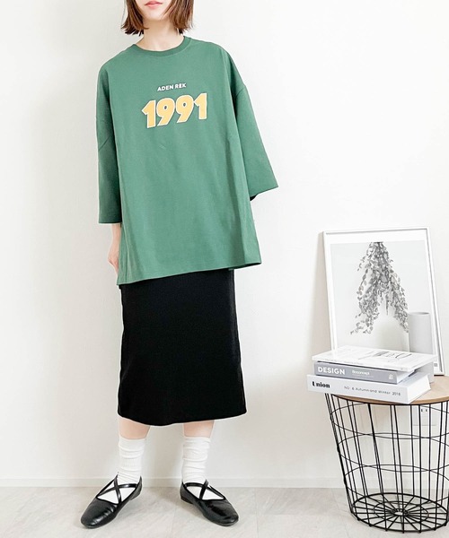 Ritzy（リッツィー）の「10/天竺「1991」BIG TシャツSS（Tシャツ/カットソー・メンズ・ホワイト/レッド/グリーン/チャコール・LARGE/MEDIUM）」の5枚目の写真