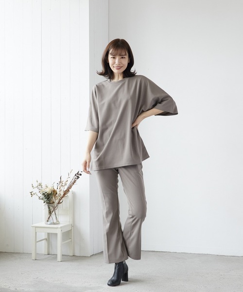 VIBGYOR(ヴィブジョー)の「VIBGYOR Select/梨地センターフレアパンツ(BL)(スラックス・メンズ・チャコールグレー/ブラック/グレイッシュベージュ・LARGE/MEDIUM)」の11枚目の写真