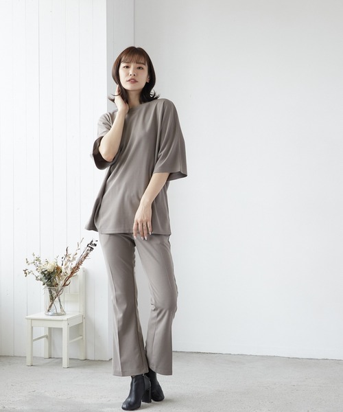 VIBGYOR(ヴィブジョー)の「VIBGYOR Select/梨地センターフレアパンツ(BL)(スラックス・メンズ・チャコールグレー/ブラック/グレイッシュベージュ・LARGE/MEDIUM)」の17枚目の写真