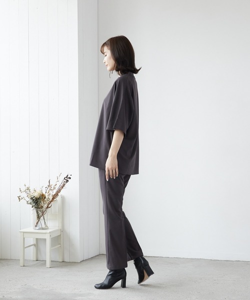 VIBGYOR(ヴィブジョー)の「VIBGYOR Select/梨地センターフレアパンツ(BL)(スラックス・メンズ・チャコールグレー/ブラック/グレイッシュベージュ・LARGE/MEDIUM)」の22枚目の写真