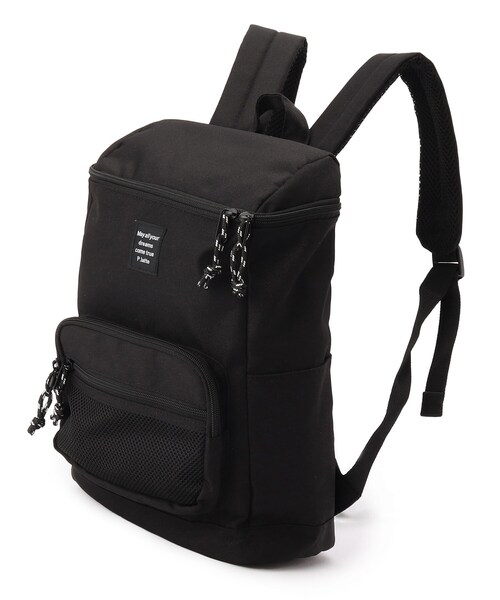 PINK-latte（ピンクラテ）の「◆【容量約11L】メッシュポケットボックスリュック（バックパック/リュック・キッズ・ブラック/ライトパープル/アイボリー・00）」の2枚目の写真