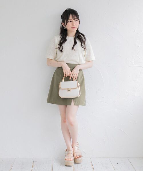 ems excite(エムズエキサイト)の「サイドスリットミニSK(スカート・レディース・ブラック/ダークグリーン/アイボリー・FREE)」の18枚目の写真